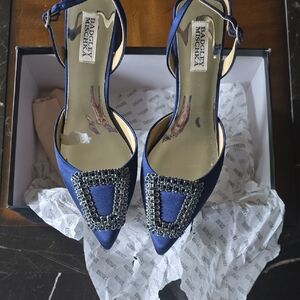 Badgley Mischka Midnight Blue Embellished Heels
